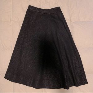 Express Black Shimmer Skirt